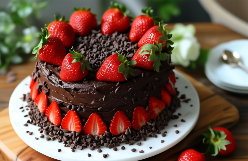 Chocolate Covered Strawberry Cake