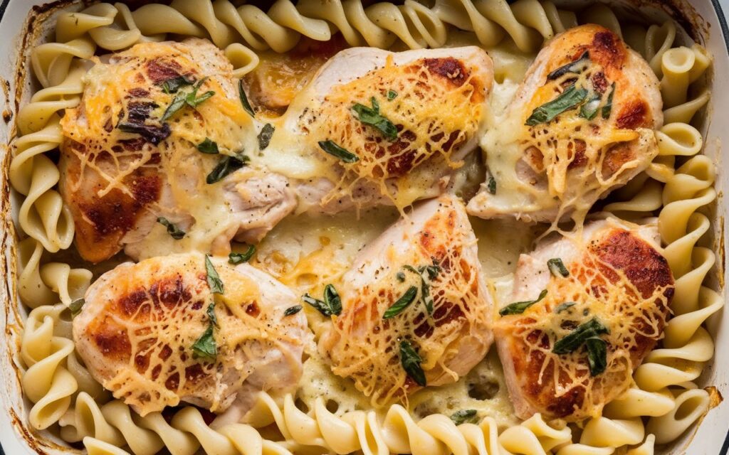 Easy garlic Parmesan chicken bake